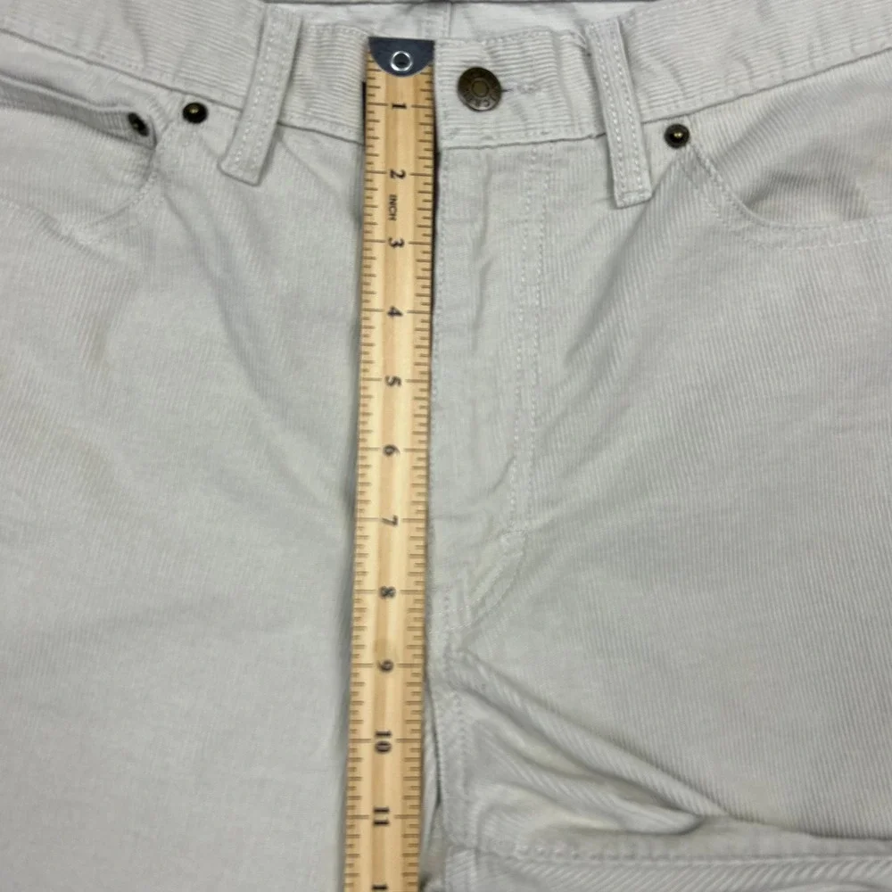 J.Crew Corduroy Pants Mens 35x32 Beige Flex Straight Fit CL248 Stone Stretch